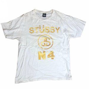 Stussy White Tee Used Med
